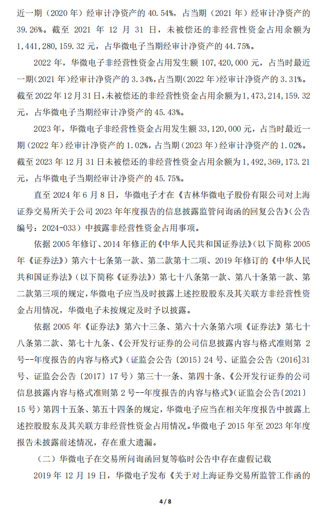 ST华微：吉林华微电子股份有限公司关于收到中国证券监督管理委员会吉林监管局《行政处罚决定书》的公告4.png