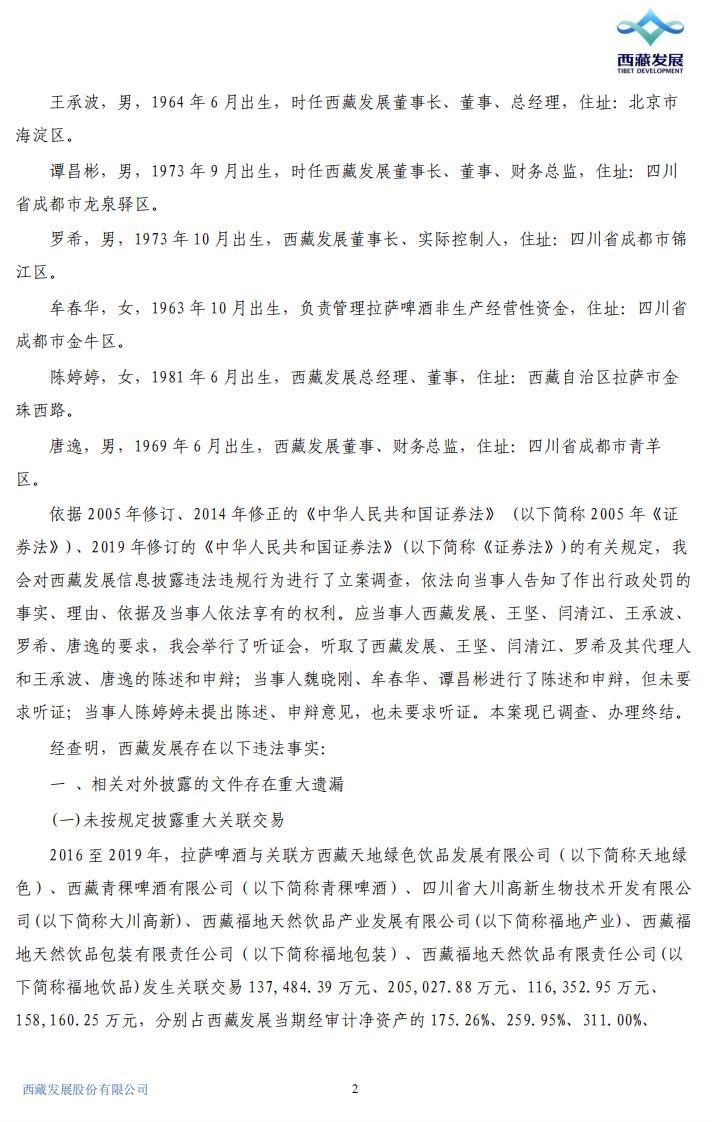 ST西发：关于公司及相关责任人收到《行政处罚决定书》的公告2.png