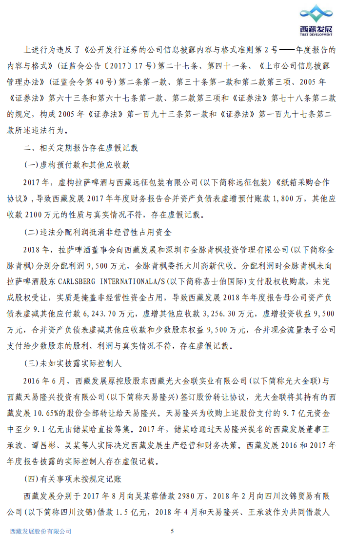 ST西发：关于公司及相关责任人收到《行政处罚决定书》的公告5.png