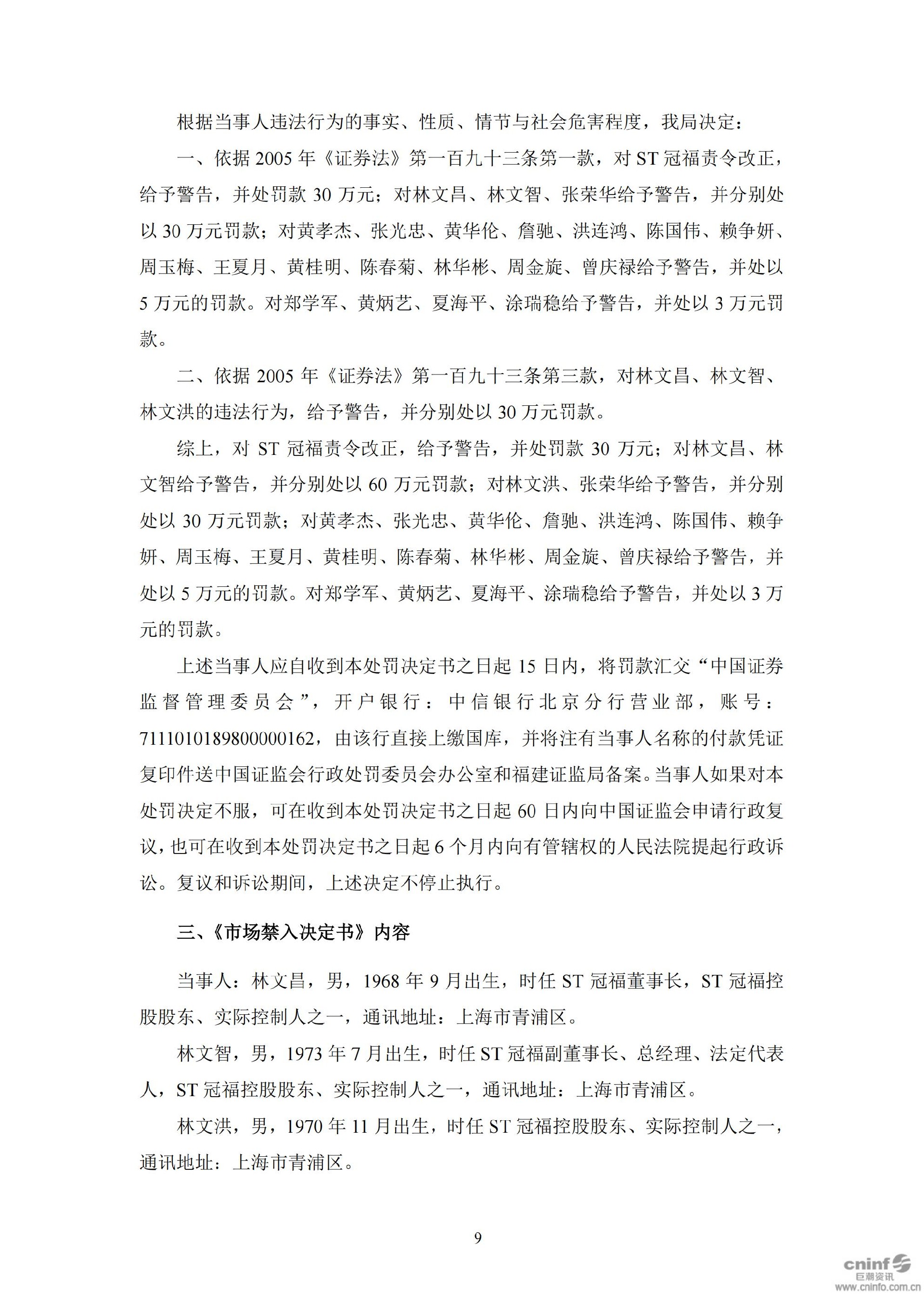 ST冠福：关于公司及相关当事人收到《行政处罚决定书》及《市场禁入决定书》的公告_09.jpg