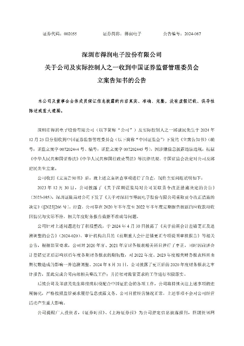 得润电子：关于公司及实际控制人之一收到中国证券监督管理委员会立案告知书的公告_01.jpg