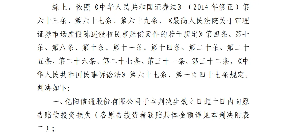 【ST信通】2026/3/26收到一审判决书（截取部分）