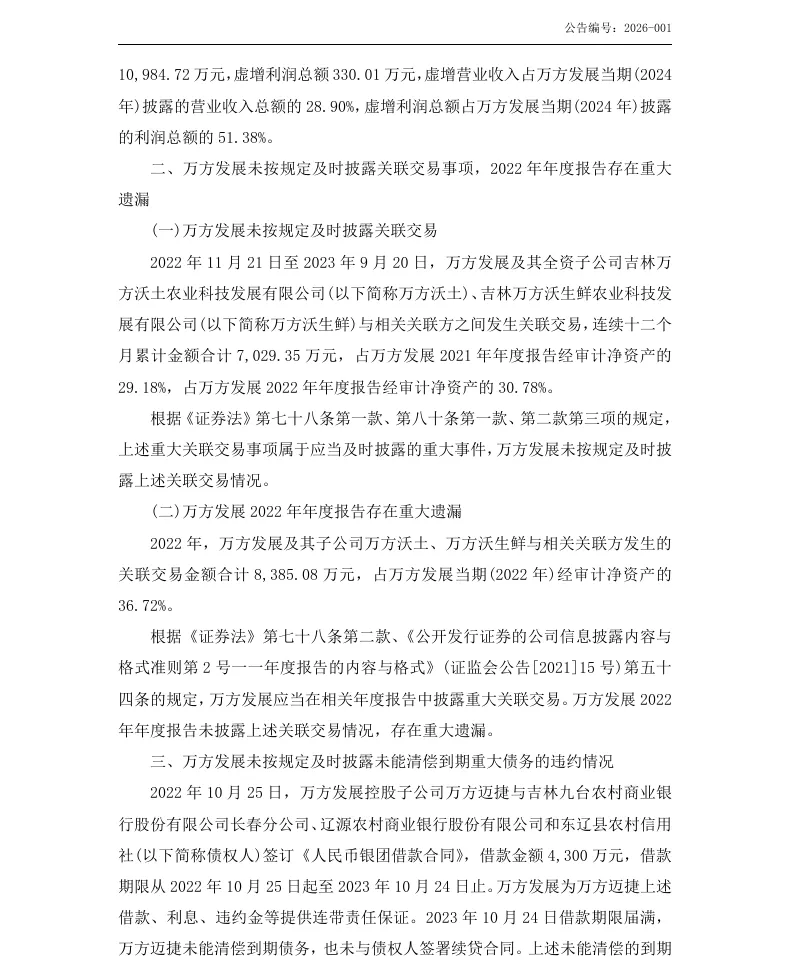 【处罚事先告知】万方发展收到《行政处罚事先告知书》的公告（2026/7/17）